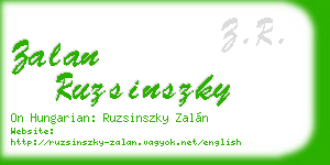 zalan ruzsinszky business card